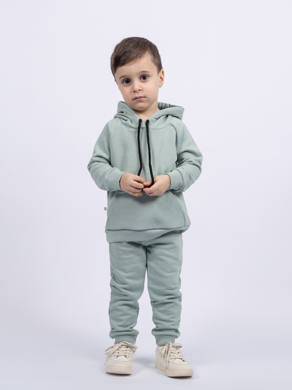 311-ОЛ. Свитшот с капюшоном + Штаны, хлопок 65%, 35% ПЭ, 3-х нитка ( без начеса) олива 98,104,110,116